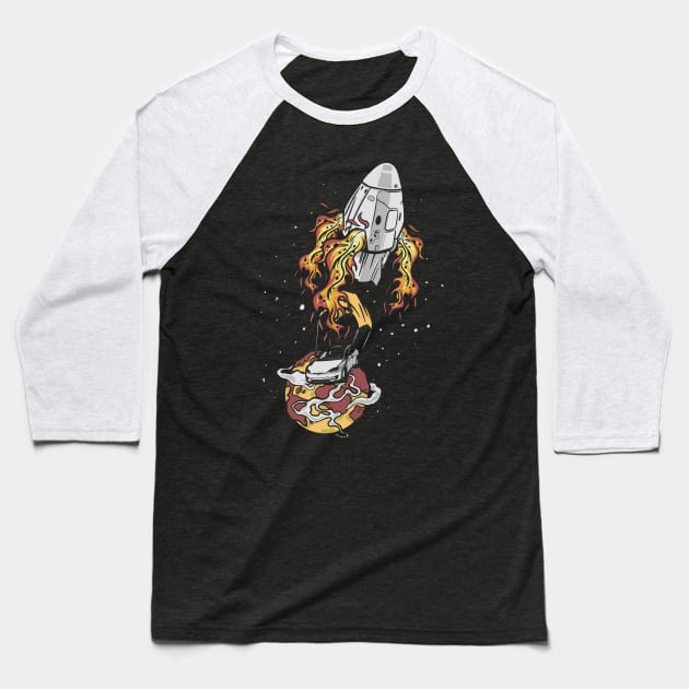Cool Space Rocket Launch Baseball T-Shirt by BamBam